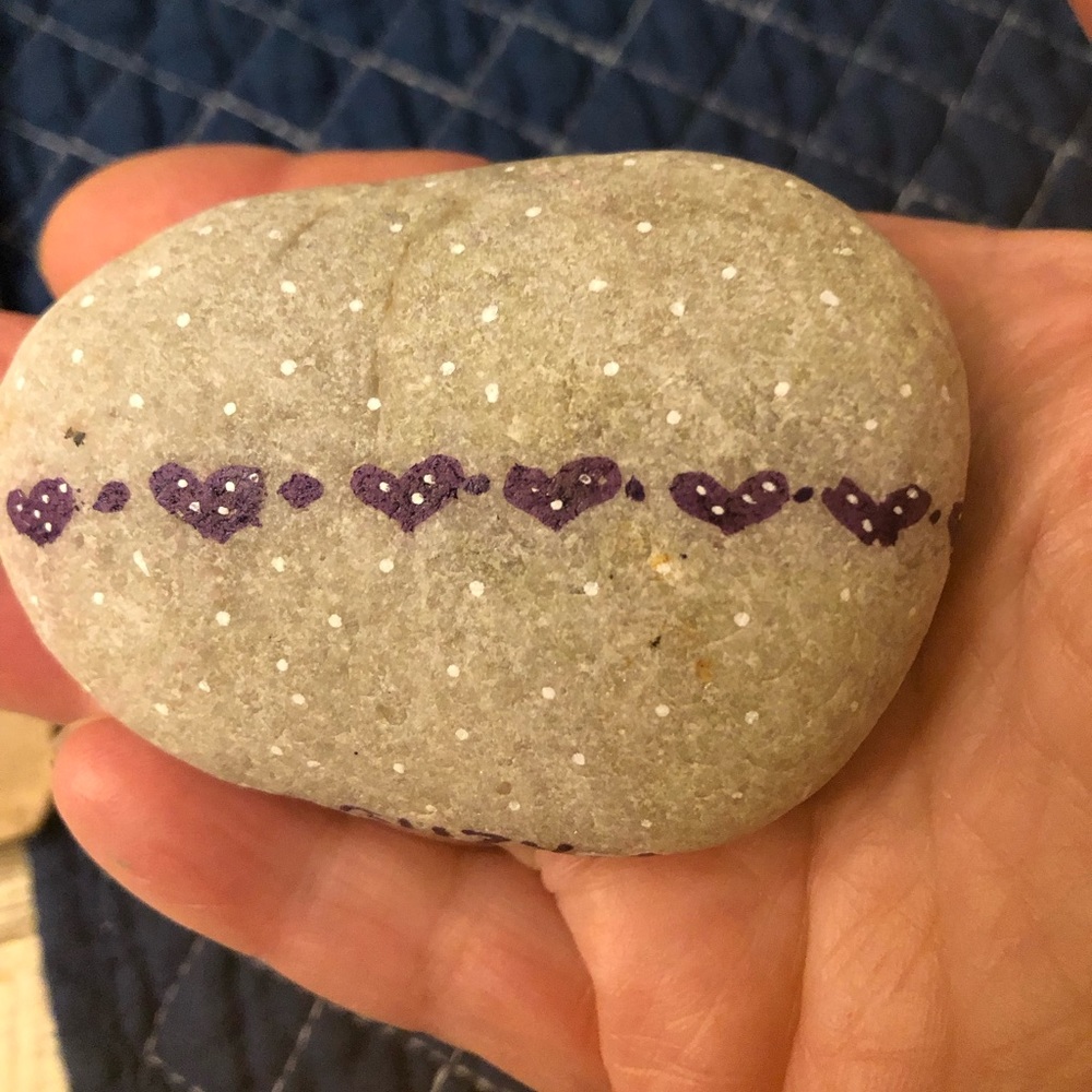 A TOUCH OF SPRING HAND PAINTED ROCK - Picture 4 of 7